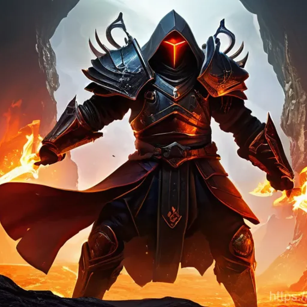 쓰론앤리버티 보스 공략법 - **Dynamic AoE Dodge in a Volcanic Arena**
    "A group of four diverse fantasy adventurers, all full...